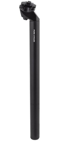 Pure Cycles Seat Post Color | Diameter | Length | Offset: Black | 25.4mm | 350mm | 16mm