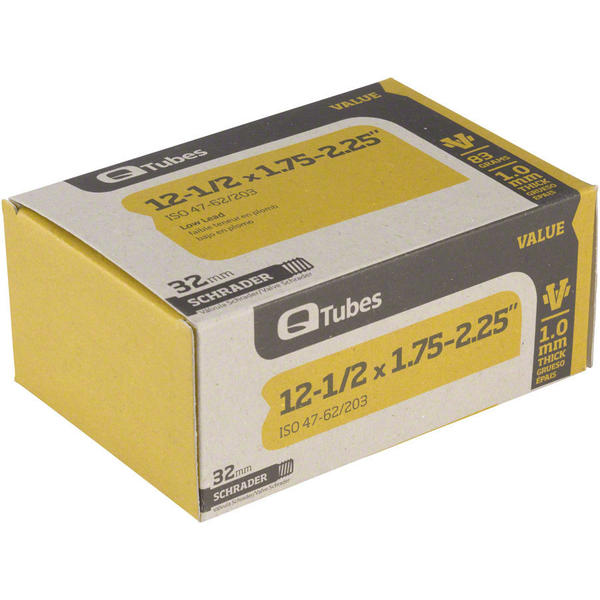 Q-Tubes Value Series Tube (12-1/2-inch x 1.75-2.125 Schrader Valve)