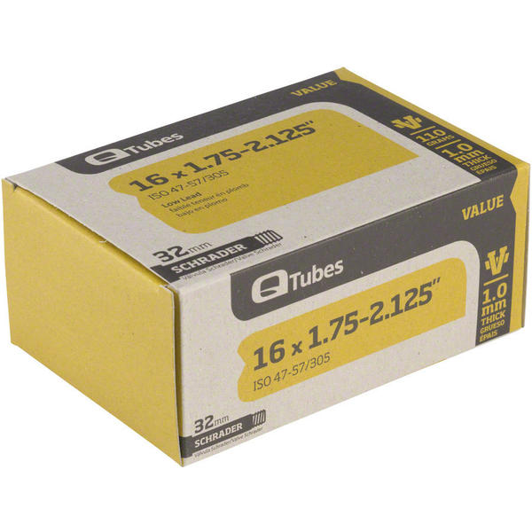Q-Tubes Value Series Tube (16-inch x 1.75-2.125 Schrader Valve)
