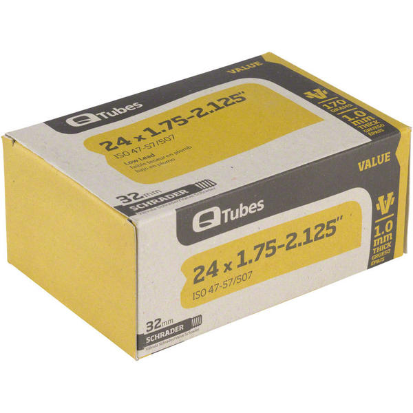 Q-Tubes Value Series Tube (24-inch x 1.75-2.125 Schrader Valve)