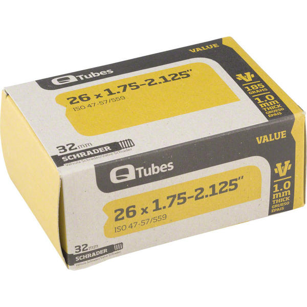 Q-Tubes Value Series Tube (26-inch x 1.75-2.125 Schrader Valve)
