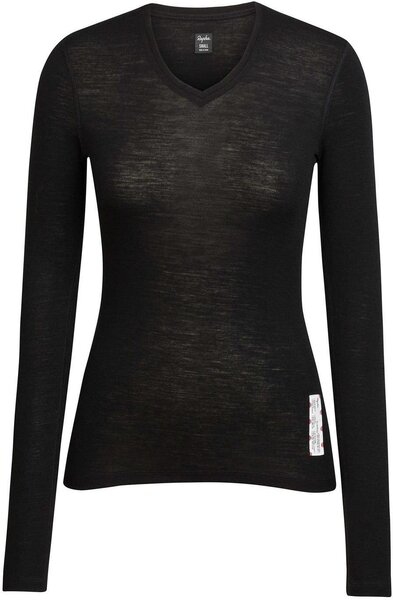 Rapha Women's Merino Base Layer - Long Sleeve Color: Black