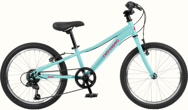 Retrospec Dart 20インチ ハイブリッド キッズバイク - 7スピード 対象年齢8~11歳 男の子と女の子 ユース自転車 29インチのオールシーズンタイヤと衝撃吸収サスペンション付き Retrospec Dart 20