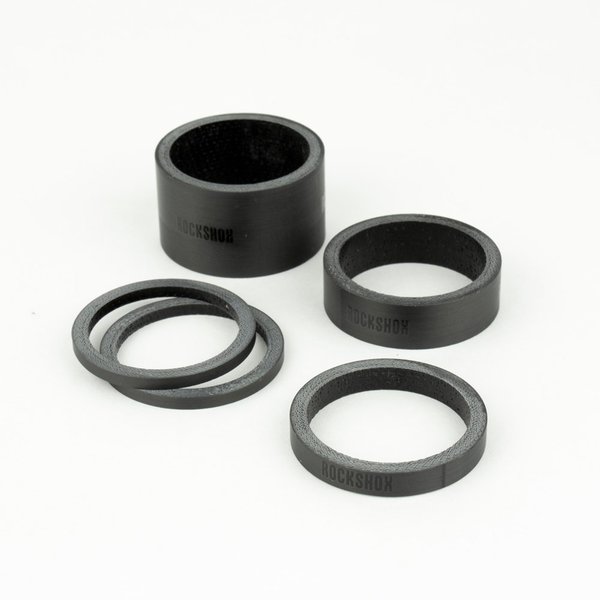 RockShox RockShox UD Carbon Headset Spacer Set, Includes 5mm x 2, 10mm x 1, 15mm x 1