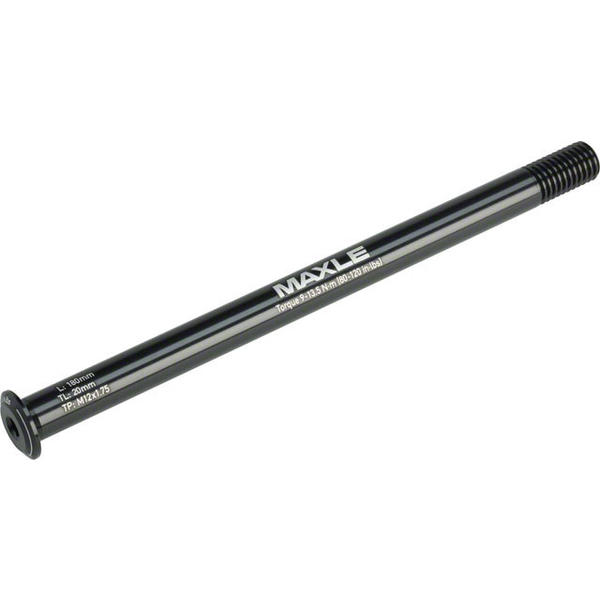 RockShox Maxle Stealth Rear Thru-Axle Color | Length | Size | Thread Length | Thread Pitch: Black | 180mm | 148 x 12mm | 20mm | 12 x 1.75mm