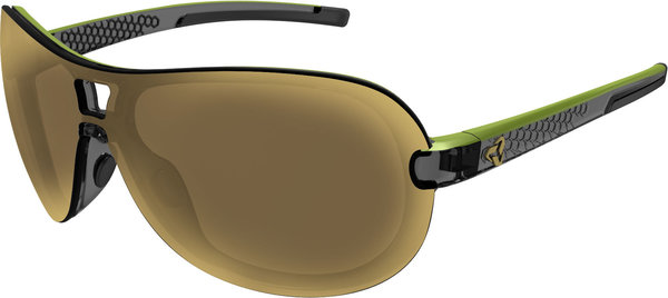 Ryders Eyewear Aero Color | Lens: Black Crystal/Green | FYRE Yellow – Brown w/Gold MLV