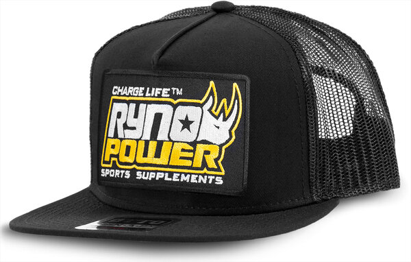 Ryno Power Black Mesh Snapback Hat Ryno Power Black Mesh Snapback Hat