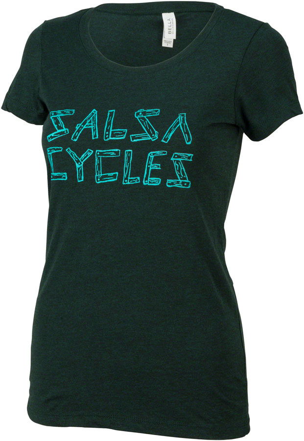 Salsa Barnwood Logo Women's T-Shirt Color: Green