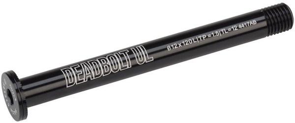 Salsa Deadbolt Ultralight Thru-Axle Color | Size | Thread Length | Thread Pitch: Black | 120 x 12mm | 12mm | 1.5mm