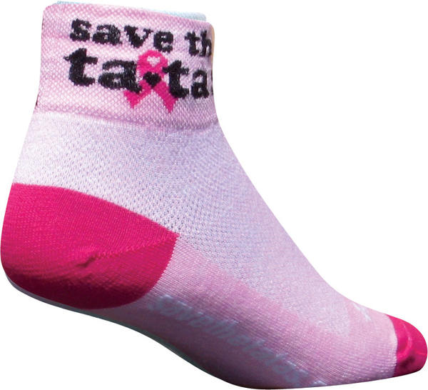 SockGuy Save The Tatas Socks Color: Save The Tatas Pink