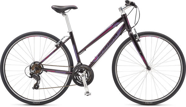 purple schwinn women's bike