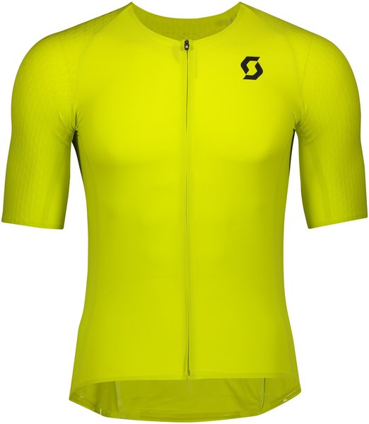 Scott RC Premium Kinetech Short Sleeve Men's Shirt Color: Sulphur Yellow/Black