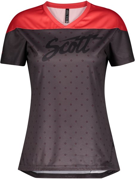 Scott Trail Flow Short Sleeve Women's Shirt Color: Dark Grey/Lollipop Pink