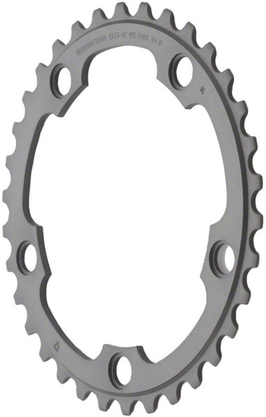 Shimano 105 5750 Double Chainring BCD | Color | Size | Speeds: 110mm | Silver | 34T | 10