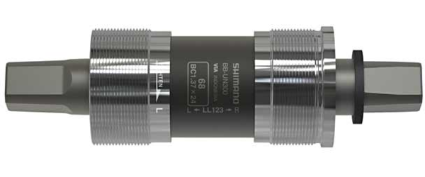 Shimano BB-UN300-K Length | Model | Spindle | Width: 117.5mm | English | Square Taper | 68mm