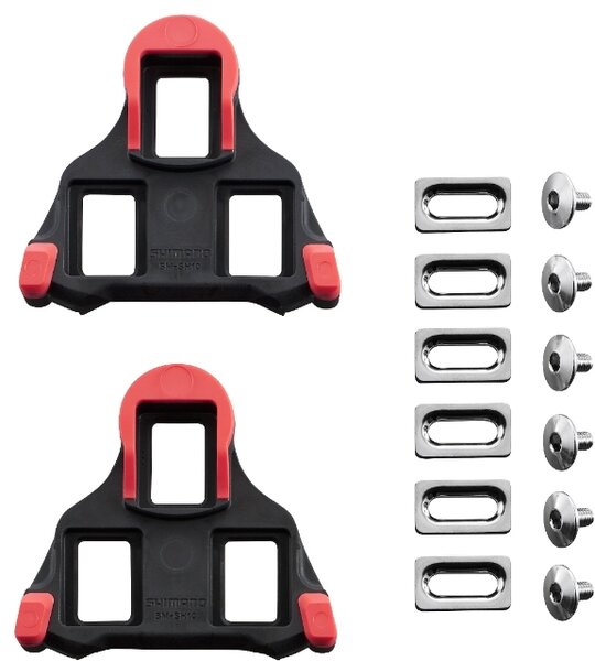 Shimano SPD-SL Cleat Set - 0 Degree Float - Red