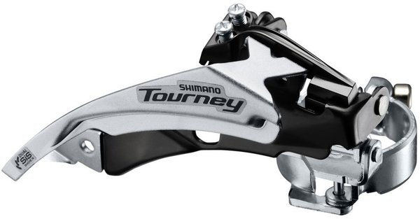 Shimano Tourney TY FD-TY500-TS3 Front Derailleur Color: Silver/Black