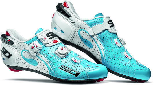 Blue/White SIDI Wire Carbon Road Cycling Shoes 
