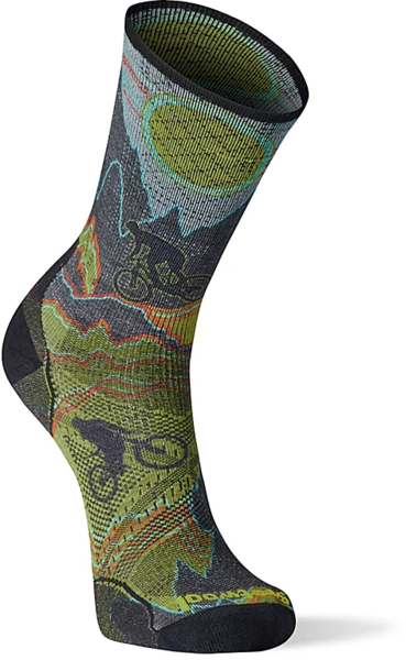 Smartwool Cycle Zero Cushion Print Crew Socks Smartwool Cycle Zero Cushion Print Crew Socks