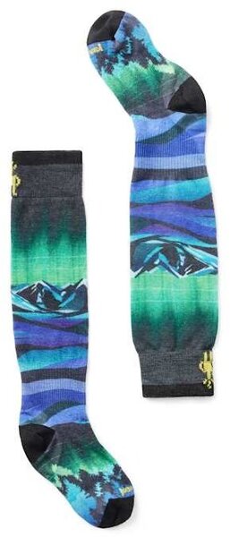 Smartwool Junior Ski Zero Cushion Aurora Flash Print OTC Socks