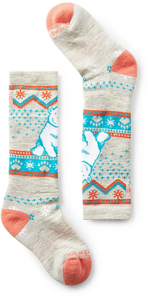 Smartwool Kids' Wintersport Full Cushion Polar Bear Pattern OTC Socks