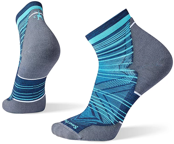 Smartwool Run Targeted Cushion Pattern Ankle Socks Color: Deep Navy