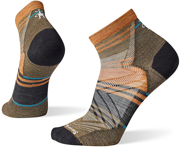 Smartwool Run Zero Cushion Ankle Pattern Socks Color: Black