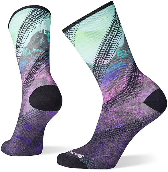 Smartwool Women's Cycle Zero Cushion Mountain Print Crew Socks