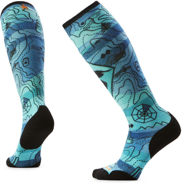 Smartwool Women's Ski Targeted Cushion Topo Treasures Print OTC Socks Smartwool Women's Ski Targeted Cushion Topo Treasures Print OTC Socks