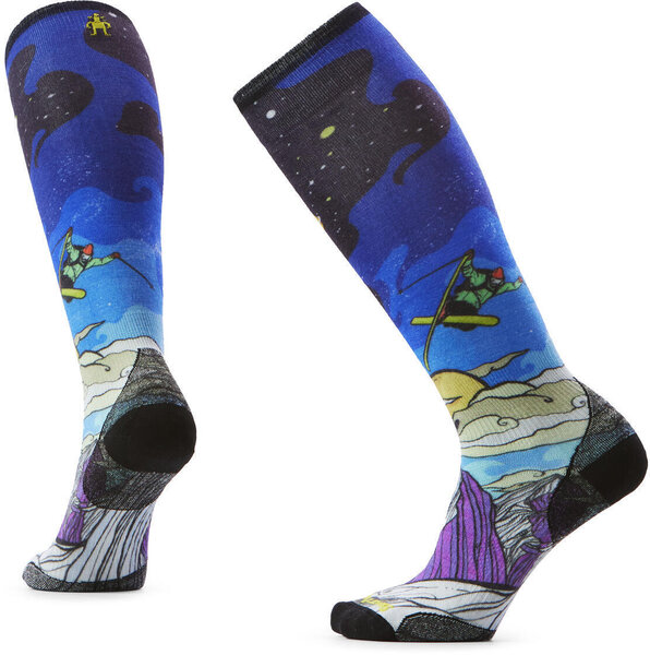 Smartwool Women's Ski Zero Cushion Galactic Ski Print OTC Socks Smartwool Women's Ski Zero Cushion Galactic Ski Print OTC Socks