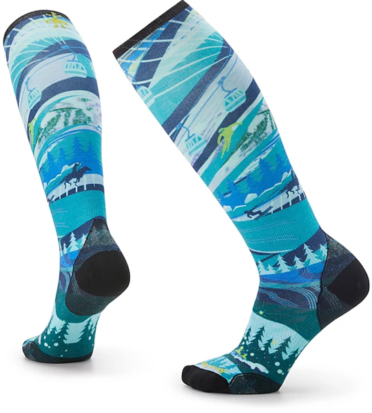 Smartwool Ski Zero Cushion Skication Print OTC Socks - Women's 