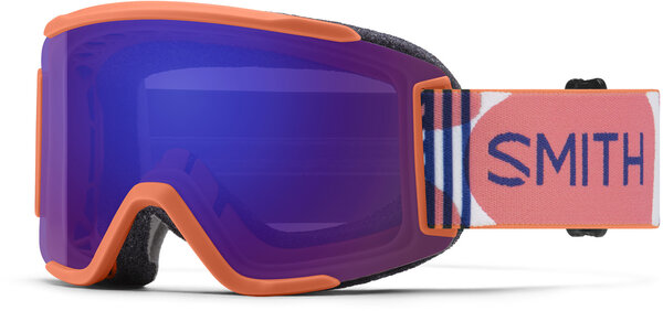 Smith Optics Squad S Color | Lens: Coral Riso Print | ChromaPop Everyday Violet Mirror|Clear