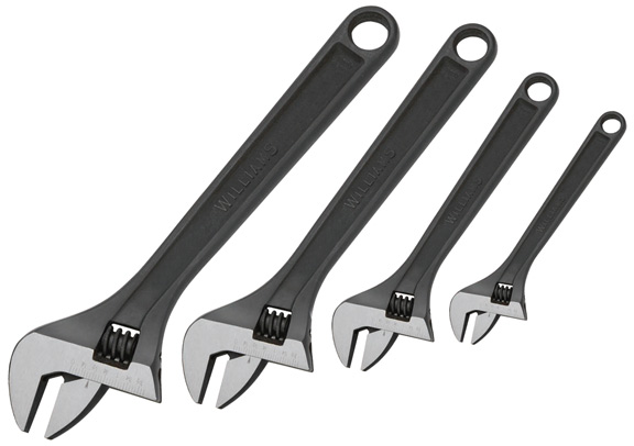 Williams 4-Piece Adjustable Wrench Set