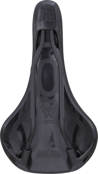 Selle SPANK SPIKE 160 Cuir Rails CrMo Rouge