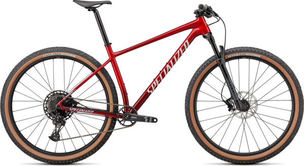 Specialized Chisel Hardtail Comp (2/26) Color: Gloss Red Tint Fade over Brushed Silver