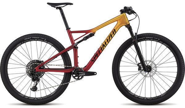 Specialized Men's Epic Expert Color: Gloss Gold Flake/Candy Red/Cosmic Black
