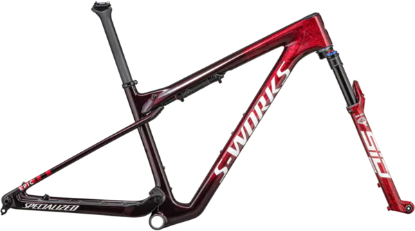 Specialized S-Works Epic World Cup Frameset Color: Gloss Red Tint/Flake Silver Granite