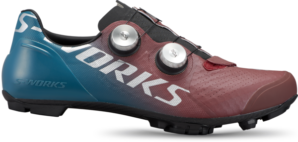 Specialized S-Works Recon Mountain Bike Shoes Color: Tropical Teal/ Maroon/Silver