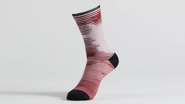 Specialized Soft Air Mid Socks Color: Maroon Blur