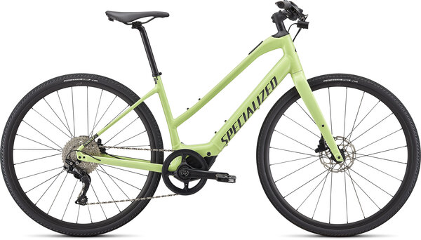 Specialized Turbo Vado SL 4.0 Step-Through (+$15 Call2Recycle Battery Fee) Color: Limestone/Black Reflective