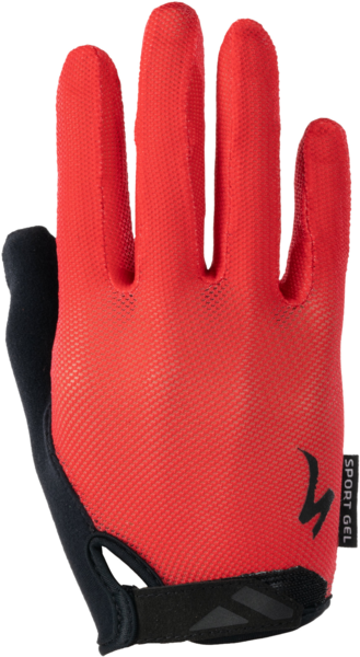 Specialized Women's Body Geometry Sport Gel Long Finger Gloves Color: Red