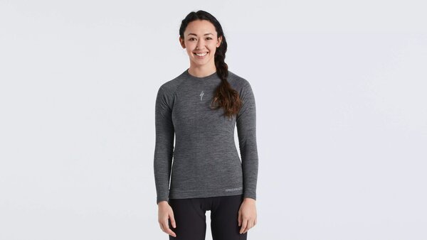 Specialized Women's Merino Seamless Long Sleeve Base Layer Color: Grey