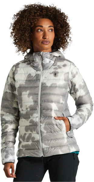 Specialized Women's Packable Down Jacket Color: Dove Grey Splash