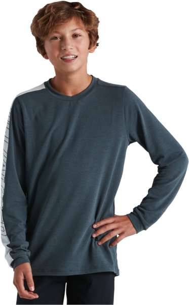 Specialized Youth Trail Jersey Long Sleeve Color: Cast Battleship