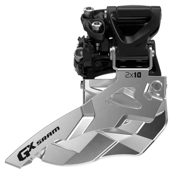 SRAM GX 2x10 Front Derailleur<br>(Mid Direct-mount, Top-pull) Image may differ.