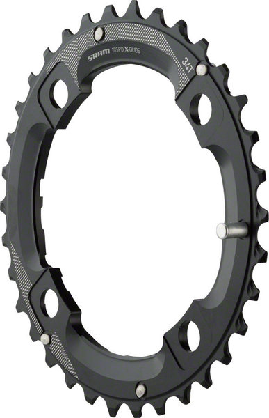 SRAM Mountain Chainring (Long Pin) BCD | Color | Size | Speeds: 104mm | Black | 34T | 10