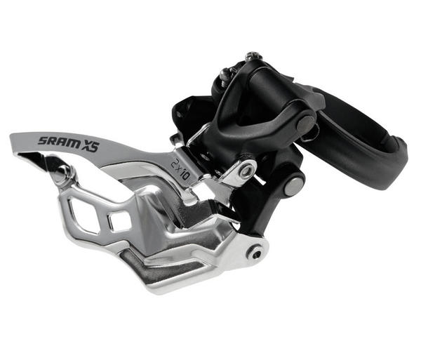 SRAM X5 3x10 Front Derailleur<br>(High-clamp, Bottom-pull) Image may differ.