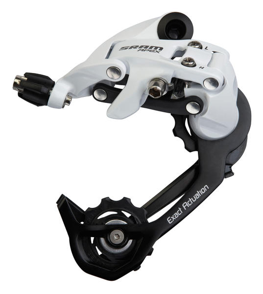 SRAM Apex, Dérailleur arrière, 10vit., WiFli, Cage moyenne, Noir