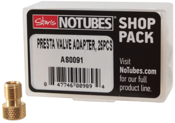 Stan's No Tubes Presta Valve Adapter Brass