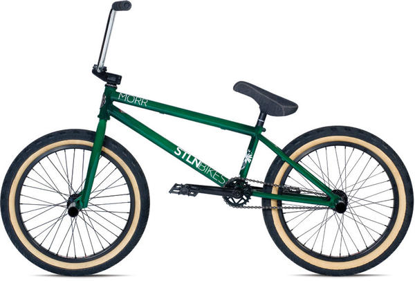 dark green bmx bike